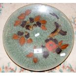 A Chinese Celadon crackle glaze charger - 35cm diameter