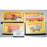 Boxed Matchbox New Model No. 70, together with No. 26, No. 5 and No. 68