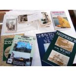 Collectable Isle of Wight postcards, Uffa Fox book, etc.