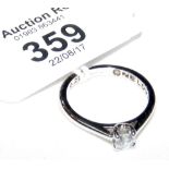 Diamond Solitaire ring in 18ct gold setting - approx. 0.25 carat