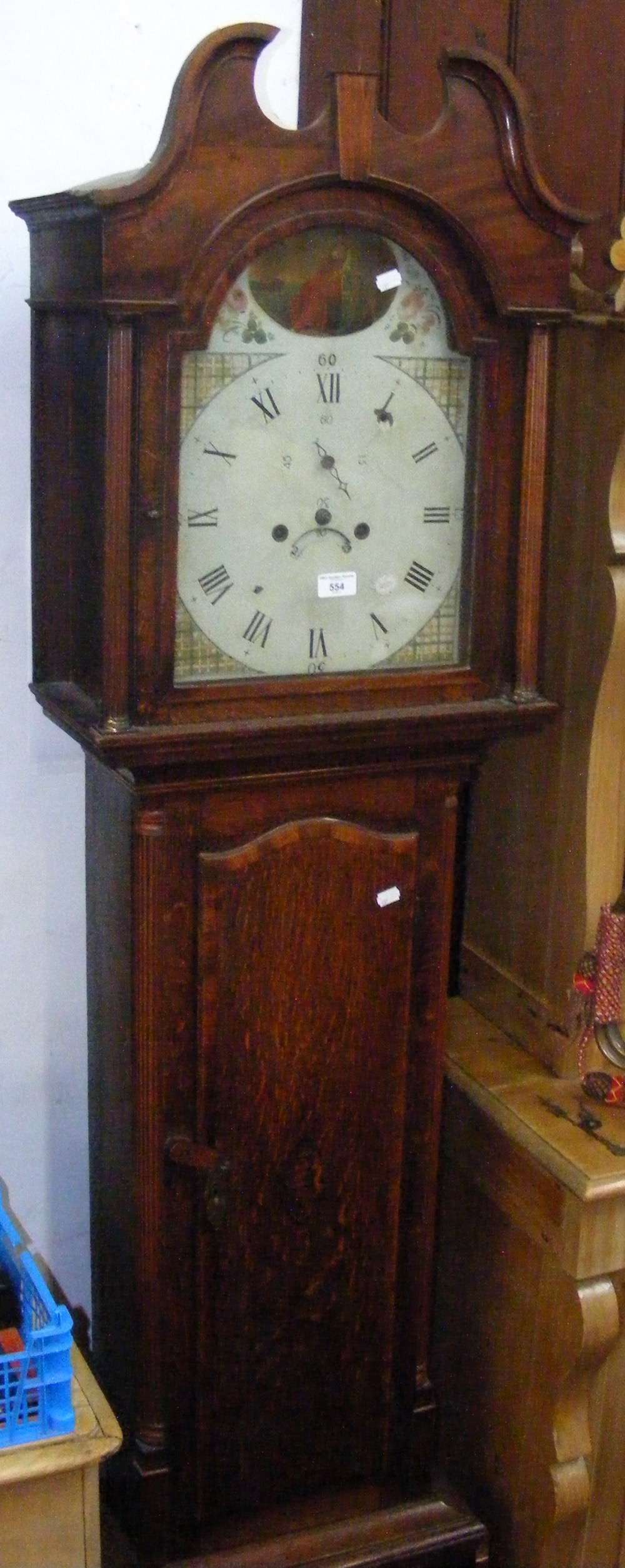 A 19th century oak cased Grandfather clock