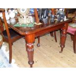 Victorian mahogany extending dining table