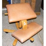 An adjustable back posture desk stool