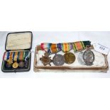 A five World War medal group to Commander G H Wylie RD RNR and corresponding miniatures