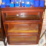 A three section Globe Wernicke style bookcase