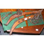 Pair of antique horse hames