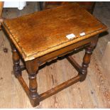 An oak joint stool