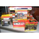 Selection of boxed Hornby station buildings, bridges, etc.