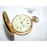 An 18ct gold cased full hunter, quarter repeater, gent's chronograph pocket watch