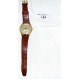 An 18ct gold vintage Omega wrist watch - circa 1960's