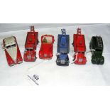 Selection of six die-cast model Dinky Toys, including MG Midget