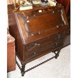 An oak fall front bureau