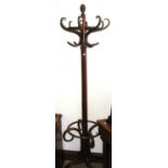 Bentwood coat/stick stand with revolving top