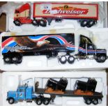 Three boxed Articulated Trucks