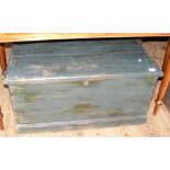 Antique painted pine blanket chest