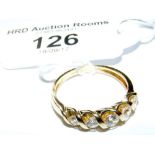 A 9ct gold cubic zirconia ring