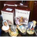 Four boxed Beswick Beatrix Potter figures, including "Anna Maria"
