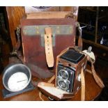 A Rolleiflex "Compur Rapid" Camera with carrying case and accessories