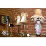 Selection of decorative table lamps