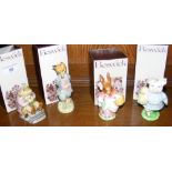 Four boxed Beswick Beatrix Potter figures, including "Foxy Whiskered Gentleman", etc.