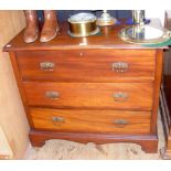 Antique chest of three long drawers