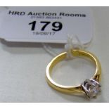 An 18ct yellow gold diamond Solitaire ring