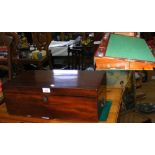 Victorian mahogany writing slope with fitted interior