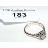 A 9ct white gold diamond ring - 0.33 carat (with receipt)