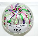John Deacons candy twist paperweight with 1997 date cane
