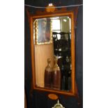 Georgian style inlaid bevelled wall mirror - 100cm x 60cm