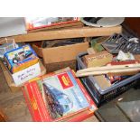 A large quantity of assorted model railway rolling stock, track and equipment, including Hornby "The