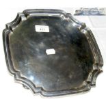 A 26cm silver salver with Birmingham hallmark