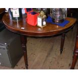 Victorian mahogany half round hall table