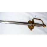 A 19th century Infantry sword, the 82cm blade engraved "For My Country and King"