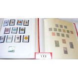 An album containing collectable stamps - Egypt, Palestine, together with one other album