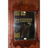 Georgian style mahogany framed wall mirror