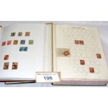 Two albums containing collectable stamps - (1840-1936) Commonwealth and New Zealand