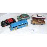 A Dinky 29G Luxury Coach, together with other Dinky and Corgi vehicles