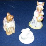 Beatrix Potter "Hunca Munca Sweeping", "Mrs Bunnykins at The Easter Parade" and Herend Bunnies
