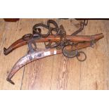 Pair of antique horse hames