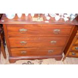 Antique chest of three long drawers