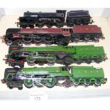 Four locomotives and tenders