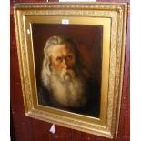 CIRCLE OF LL'IA EFIMOVICH REPIN - an oil on canvas portrait of bearded Russian man - 52cm x 42cm