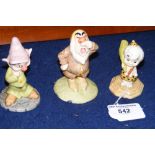 A Beswick ornament "Bamm-Bamm Rubble", together with Snow White "Dopey" and "Sneezy"