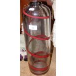 Old Victorian heavy glass storage jar - 48cm high