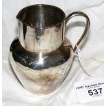 Silver jug of pitcher form - London 1909 by Mappin & Webb