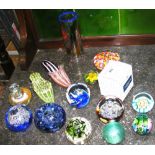 Various collectable paperweights, glassware