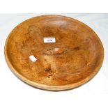 A Mouseman? wooden bowl - 29cm diameter