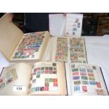 Various albums containing stamps of the world, including Ghana and other