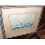 A D BELL R.B.A. - watercolour "In The South East Trade Winds" - signed and dated 1929 - 25cm x 36cm
